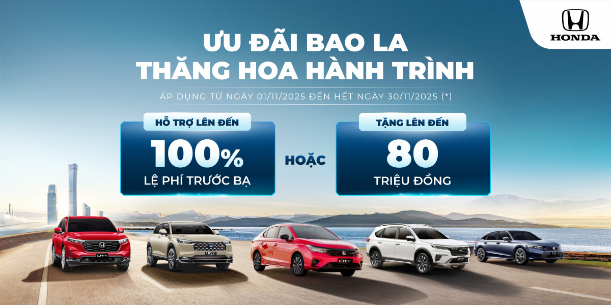 Honda tặng 100% lệ phí trước bạ, hỗ trợ “lên đời” tới 30 triệu đồng